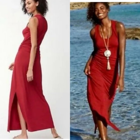 Tommy Bahama, Maxi Tank top dress black and white stripes, size large - Picture 2 of 11